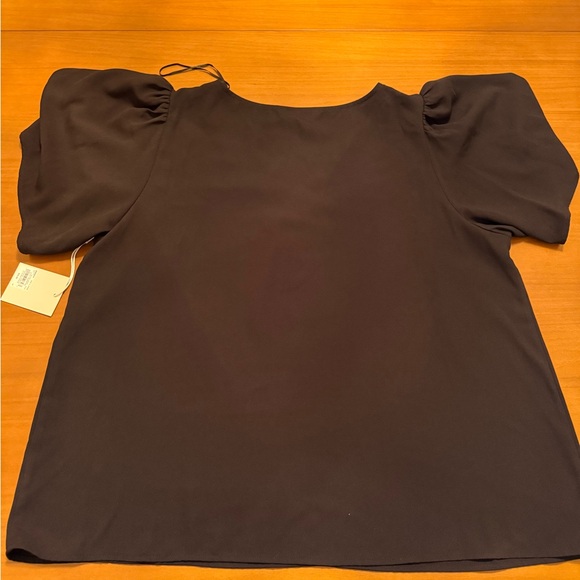 LC Lauren Conrad Black Blouse with Lace Trim NWT - Picture 4 of 4